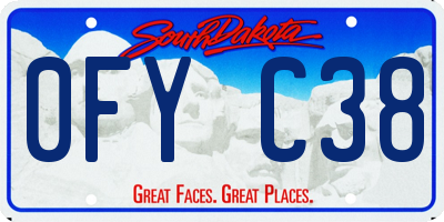 SD license plate 0FYC38