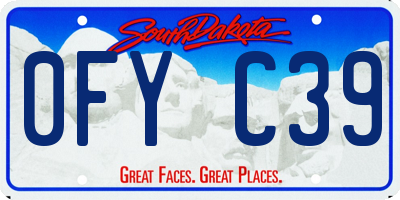 SD license plate 0FYC39