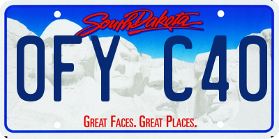 SD license plate 0FYC40
