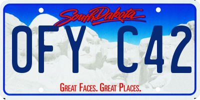 SD license plate 0FYC42