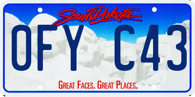 SD license plate 0FYC43
