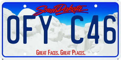 SD license plate 0FYC46