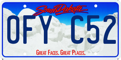 SD license plate 0FYC52