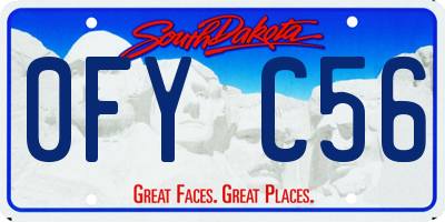 SD license plate 0FYC56