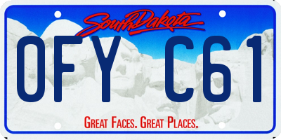 SD license plate 0FYC61
