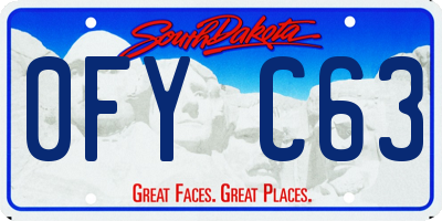 SD license plate 0FYC63