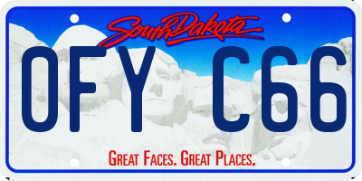 SD license plate 0FYC66