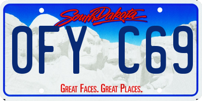 SD license plate 0FYC69
