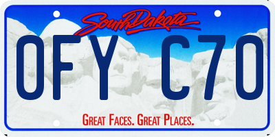SD license plate 0FYC70