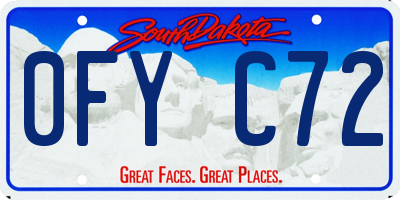SD license plate 0FYC72