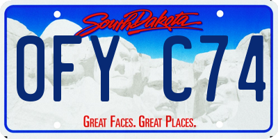 SD license plate 0FYC74