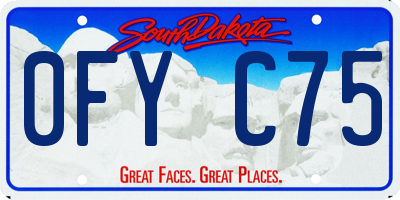 SD license plate 0FYC75