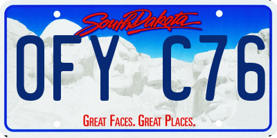 SD license plate 0FYC76