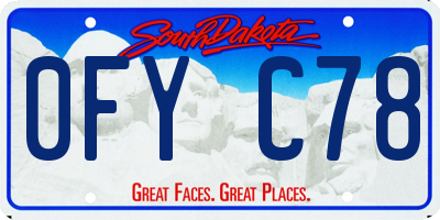 SD license plate 0FYC78
