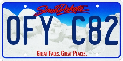 SD license plate 0FYC82