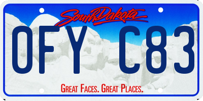 SD license plate 0FYC83