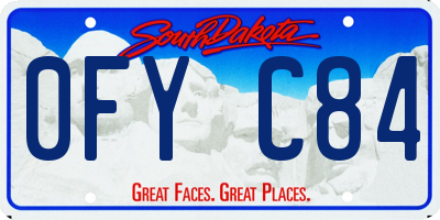 SD license plate 0FYC84