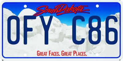 SD license plate 0FYC86
