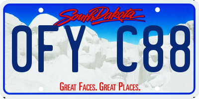 SD license plate 0FYC88