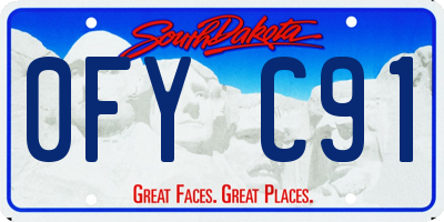 SD license plate 0FYC91