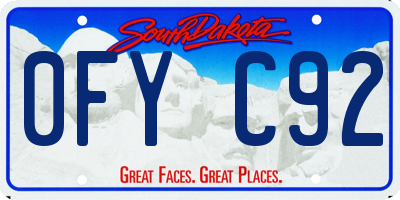 SD license plate 0FYC92
