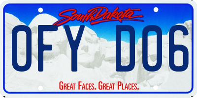 SD license plate 0FYD06