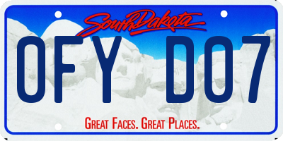 SD license plate 0FYD07