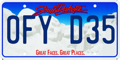 SD license plate 0FYD35
