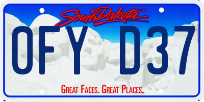 SD license plate 0FYD37
