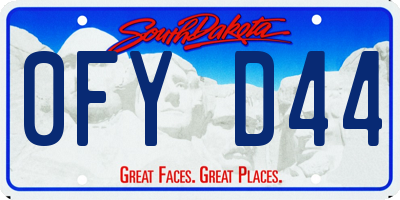 SD license plate 0FYD44
