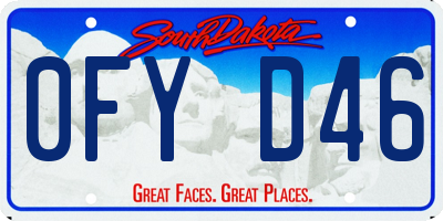 SD license plate 0FYD46