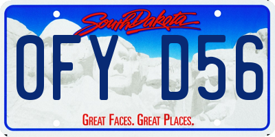SD license plate 0FYD56