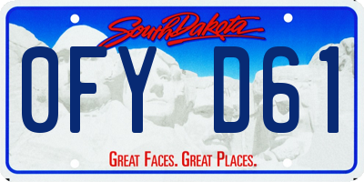 SD license plate 0FYD61