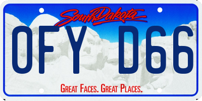 SD license plate 0FYD66