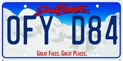 SD license plate 0FYD84