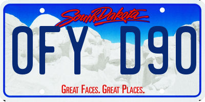 SD license plate 0FYD90