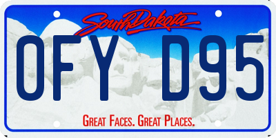 SD license plate 0FYD95