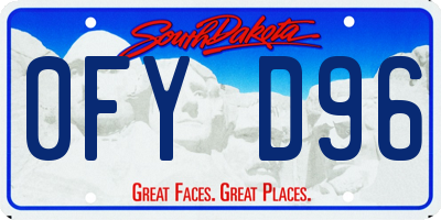 SD license plate 0FYD96