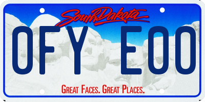 SD license plate 0FYE00