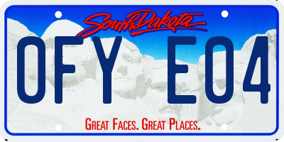 SD license plate 0FYE04