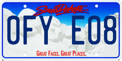 SD license plate 0FYE08