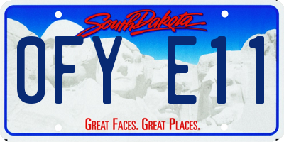 SD license plate 0FYE11