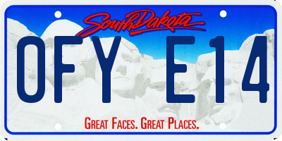 SD license plate 0FYE14