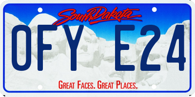 SD license plate 0FYE24