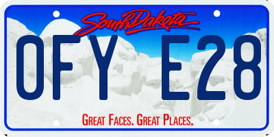 SD license plate 0FYE28