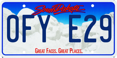 SD license plate 0FYE29