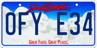 SD license plate 0FYE34