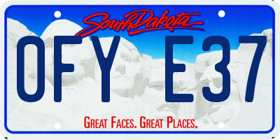 SD license plate 0FYE37
