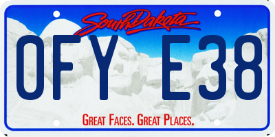 SD license plate 0FYE38