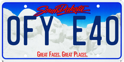 SD license plate 0FYE40